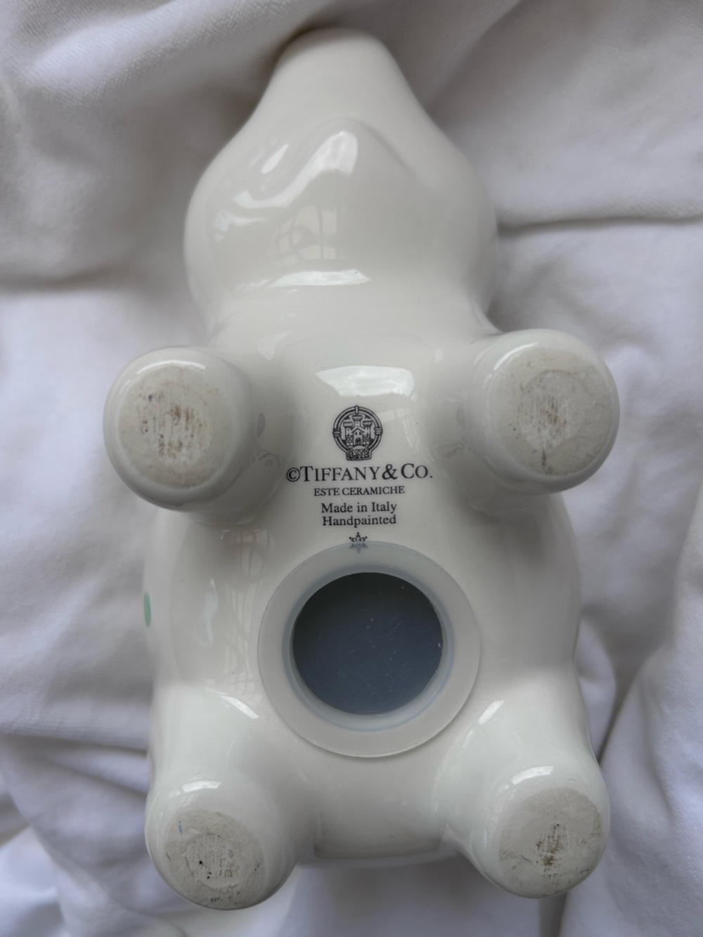 TIFFANY & CO. CERAMIC POLKA DOT ELEPHANT-Y BANK - Picture 6 of 7